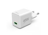 HAMA Schnelllade-Gerät "Schnellladegerät (USB-C, PD/QC, extraklein 3,8 x 3,0 x 3,6 cm, 45 W)", weiß, B:3cm H:3,6cm T:3,8cm, Ladegeräte, Schnelllade-Gerät