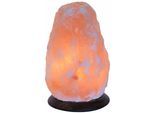 WAGNER LIFE DESIGN Salzkristall-Tischlampe "Rock", orange, H: 17cm, 1 Stk., Leuchten, Handgefertigt aus Salzkristall - jeder Stein ein Unikat, ca.1,7 kg, Salzkristall-Tischlampe
