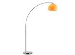 BRILLIANT Bogenlampe "Vessa - Bogenstehleuchte", orange (chromfarben, orange), 1, Ø 30cm H: 166cm, 1 Stk., Leuchten, Stehlampe Wohnzimmer, H 166 cm, B 122 cm, E27-Fassung, Bogenleuchte, Bogenlampe, Topseller