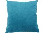 Dekokissen GÖZZE "Muri", blau (türkis, unifarben), B:60cm L:60cm, Obermaterial: 100% Polyester, Dekokissen_Sitzkissen_Kissenhüllen, Dekokissen, in vielen Unifarben