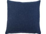 Dekokissen GÖZZE "Dallas", blau (dunkelblau, unifarben), B:40cm L:40cm, Obermaterial: 100% Polyester, Dekokissen_Sitzkissen_Kissenhüllen, Dekokissen, in vielen Farben