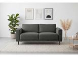 2,5-Sitzer HOME AFFAIRE "Sveeva, Kompaktsofa, B.183 cm, schwarze Metallfüße", anthrazit, B:183cm H:78cm T:90cm, 100% PES, Sofas, 2 5-Sitzer, langlebiger Webstoff, mit Wellenunterfederung, viele Farben