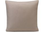 Dekokissen GÖZZE "Rhodos" Gr. 2, grau (taupe, unifarben), B:50cm L:50cm, Obermaterial: 65% Polyacryl, 35% Polypropylen, Dekokissen_Sitzkissen_Kissenhüllen, Dekokissen