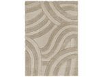 Flair Rugs , Beige , Textil , Struktur , rechteckig , 80x150 cm , für Fußbodenheizung geeignet, in verschiedenen Größen erhältlich, schmutzabweisend, strapazierfähig , Teppiche & Böden, Teppiche, Hochflorteppiche, Hochflorteppiche eckig, Hochflorteppiche rechteckig