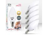 B.K.LICHT LED-Leuchtmittel, Energieeffizienz: F, weiß, L:10cm Ø:3,7cm, Leuchtmittel, LED-Lampe Glühbirne 5 Watt 470 Lumen 3.000 Kelvin Energiesparlampe, LED-Leuchtmittel