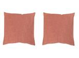 Dekokissen HOME WOHNIDEEN "ELMER 2ER PACK MIT FÜLLUNG" Gr. 1, rosa (altrosa, unifarben), B:40cm L:40cm, Polyester, Dekokissen_Sitzkissen_Kissenhüllen, Dekokissen