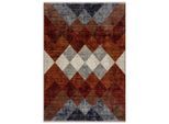 Flair Rugs , Rot , Textil , Struktur , rechteckig , 80x154 cm , für Fußbodenheizung geeignet, in verschiedenen Größen erhältlich, schmutzabweisend, strapazierfähig , Teppiche & Böden, Teppiche, Webteppiche
