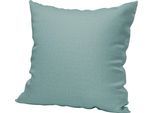 Dekokissen HOMING "St. Tropez" Gr. 1, grün (grün, unifarben), B:40cm L:40cm, Polyester, Dekokissen_Sitzkissen_Kissenhüllen, Dekokissen, Pflegeleicht