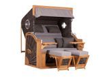 Gardenson , Holz , Teakholz , Uni , 150x165x92 cm , Gartenmöbel, Strandkörbe
