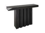 Xora Konsolentisch, Schwarz, Glas, Holzwerkstoff, rechteckig, Sockel, 35x80x130 cm, Wohnzimmer, Wohnzimmertische, Konsolentische