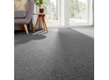 Teppichboden ANDIAMO "Bob, Feinschlinge, Gesamthöhe 4,5 mm, Luxusklasse LC1", grau (anthrazit), B:500cm L:400cm, Kunstfaser, Teppiche, meliert, Breite 200, 400 oder 500 cm, strapazierfähig & pflegeleicht