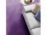 Teppichboden ANDIAMO "Kira, Velours, Gesamthöhe 8 mm, Luxusklasse LC1", lila, B:400cm L:600cm, Kunstfaser, Teppiche, Uni Farben, Breite 400 cm, strapazierfähig, pflegeleicht, Wohnzimmer