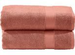 Badetücher DONE. "Deluxe", rosa (altkupferfarben), B:70cm L:140cm, Zwirnfrottee, Obermaterial: 100% Baumwolle, Handtücher, 2-tlg., Uni Farben, aus hochwertigem Zwirnfrottier