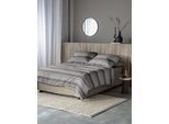 Bettwäsche IRISETTE "Meran 8532", grau, B/L: 140cm x 200cm, 1 Stk., 1 Stk., Feinbiber, B/L: 90cm x 70cm, 2 Stk., Feinbiber, Obermaterial: 100% Baumwolle, Bettwäsche, Bettwäsche, flauschig