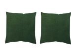 Dekokissen HOME WOHNIDEEN "ELMER 2ER PACK MIT FÜLLUNG" Gr. 2, grün (grün, unifarben), B:50cm L:50cm, Polyester, Dekokissen_Sitzkissen_Kissenhüllen