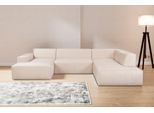 Wohnlandschaft WERK2 "Zeus-U, 330 cm breit, viel Platz, modern und zeitlos", beige (creme), B:330cm H:70cm T:263cm, 100% PES, Sofas, Wohnlandschaft, Curvy Trend mit urbaner Optik auch in weichem Cord, U-Form