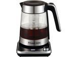 RUSSELL HOBBS Wasser-/Teekocher "Attentiv 26200-70", schwarz (edelstahlfarben, schwarz), B:20cm H:23cm T:27cm, Teeautomaten, mit Temperatureinstellung, Wasser-/Teekocher