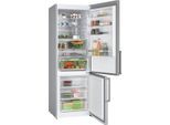 BOSCH Kühl-/Gefrierkombination, Energieeffizienz: B, silber (gebürsteter stahl anti fingerprint), B:70cm H:203cm T:66,7cm, Kühlschränke, Kühl-/Gefrierkombination