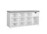 Boxxx Garderobenbank Vasagle, Grau, Weiß, 1 Schublade(n) Schubladen, Füllung: Schaumstoff, 104x48x30 cm, Garderobe, Garderobenbänke, Garderobenbänke