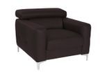 Livetastic , Dunkelbraun , Leder , Echtleder , Rindleder , 99x78-92x106 cm , Made in EU ,