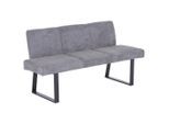 Livetastic , Grau , Metall, Textil , 166x82x61 cm , Esszimmer, Bänke, Polsterbänke