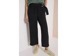Culotte CECIL, Damen, Gr. L, Länge 26, schwarz, Stoff, 76% Viskose, 24% Polyamid, unifarben, loose fit knöchelfrei, Hosen Culotte, High Waist
