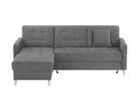 Ecksofa mit Schlaffunktion Venus ¦ grau ¦ Maße (cm): B: 222 H: 87 T: 162.0