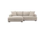Möbelix , Beige , Textil , L-Form , 265x180 cm , Made in Europe ,