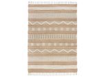 Flair Rugs , Creme, Naturfarben , Textil , Streifen , rechteckig , 230x160 cm , Reach , beliebig kürzbar, für Fußbodenheizung geeignet, rutschfest, beidseitig verwendbar, in verschiedenen Größen erhältlich, schmutzabweisend, für Hausstauballergiker geeignet, Fasern thermofixiert (heatset), zigarettenglutbeständig, schnittfest, lichtunempfindlich, stuhlrollengeeignet, pflegeleicht, strapazierfähig,