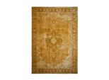 Flair Rugs , Dunkelgelb , Textil , Vintage , rechteckig , 120x170 cm , Reach, AZO-frei , für Fußbodenheizung geeignet, pflegeleicht , Teppiche & Böden, Teppiche, Webteppiche, Vintage Teppiche