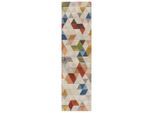 Flair Rugs , Mehrfarbig, Naturfarben , Textil , Abstraktes , rechteckig , 230x60 cm , Reach , für Fußbodenheizung geeignet, in verschiedenen Größen erhältlich ,