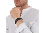 Lederarmband TOM TAILOR "Schmuck Geschenk Edelstahl Leder", schwarz, Armbänder, Herren, 21,5cm, Edelstahl Leder, Edelstahl, Leder, Lederarmband
