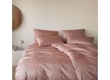 Bettwäsche ELEGANTE "Circus", rosa (rosenholz), B/L: 155cm x 220cm, 1 Stk., 1 Stk., Mako-Satin, B/L: 80cm x 80cm, 2, Mako-Satin, Obermaterial: 100% Baumwolle, Bettwäsche, Bettwäsche, angenehmes Hautgefühl