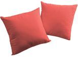 Dekokissen ADAM "Uni Light Collection", rot (rot, unifarben), B:40cm L:40cm, Obermaterial: 100% Baumwolle, Dekokissen_Sitzkissen_Kissenhüllen, im Uni Design