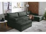 Wohnlandschaft COLLECTION AB "Josy U-Form, B: 307 cm", grün (flaschengrün), B:307cm H:41cm T:161cm, 100%Polyester, Sofas, Wohnlandschaft, Bettfunktion & Bettkasten, Federkern