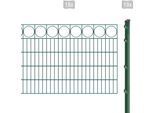 Doppelstabmattenzaun ARVOTEC "EXCLUSIVE 100 zum Einbetonieren "Ring" mit Zierleiste", grün (dunkelgrün), H:100cm, Kunststoff, Stahl, Zaunelemente, Zaunhöhe 100 cm, Zaunlänge 2 - 60 m