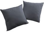 Dekokissen ADAM "Uni Light Collection", blau (indigo, unifarben), B:50cm L:50cm, Obermaterial: 100% Baumwolle, Dekokissen_Sitzkissen_Kissenhüllen, im Uni Design