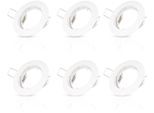 PACO HOME Einbauleuchte "Klara", weiß, 1, Ø 7,8cm H: 2,4cm, Leuchten, Einbaustrahler Strahler Spotlight Unterbauleuchte Flach 6er Set GU10