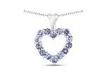 Vira Jewels Anhänger mit Kette 925 Sterling Silber rhodiniert Tansanite