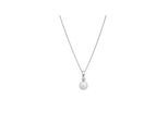 Lyomi Anhänger mit Kette 585/- Weißgold synth. Diam. 0,10 ct. Perle
