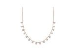 Dkeniz Anhänger mit Kette 925/- Sterling Silber rosévergoldet funkelnde Halskette