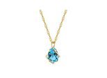 Fascination by Ellen K. Anhänger mit Kette 375/- Gelbgold Swiss Blautopas