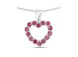 Vira Jewels Anhänger mit Kette 925 Sterling Silber rhodiniert Rubin