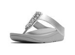 Fitflop Fino Toe-Post Polyurethan Damen Silber Sandalen