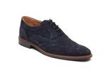 Base London Clarence Brogue Leder Herren Navy Brogues Schuhe