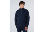 North Sails Sweatshirt Piqué Scuba Stoff mit halbem Reißverschluss