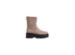 Plattform Stiefeletten Wildleder Reißverschluss