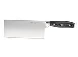Kochmesser RÖSLE "Chinesisches Messer WOLFGREY, 18 cm, Griff Pakka", silber (silberfarben), Klingenlänge 18cm, X50 CrMoV15 Klingenstahl, Kochmesser, Kochmesser