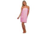 Dames 100% katoenen badstof badhanddoek wrap - Roze