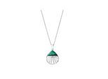 Zeeme Gemstones Anhänger mit Kette 925/- Sterling Silber rhodiniert Malachit